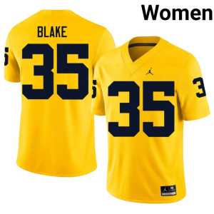 Women's Stuart Blake Maize College Football U-M 2026-27 #35 Jerseys 229094-898 - Image 1